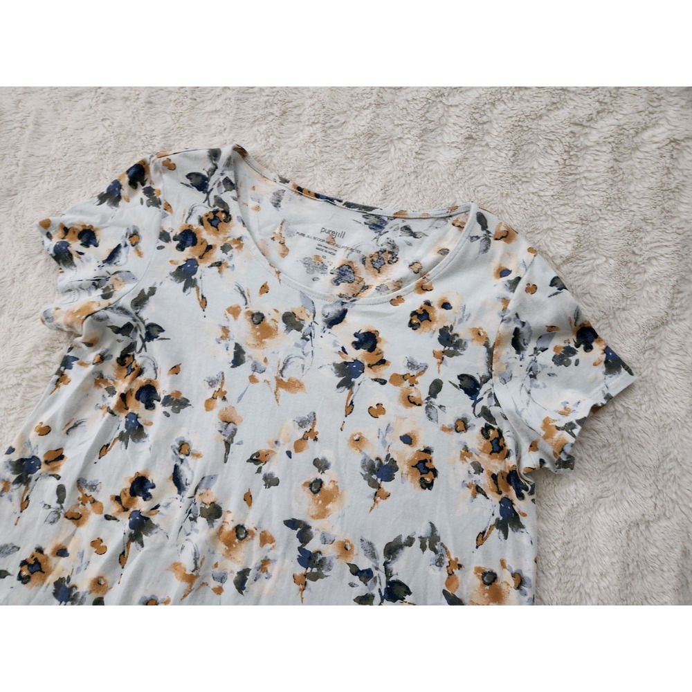 Pure Jill Scoop‎ Neck Elliptical Tee Short Sleeve Womens XS